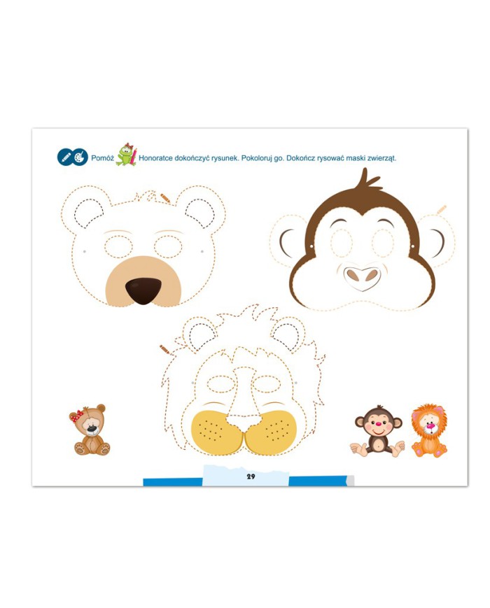 Rysujemy szlaczki i zygzaczki z żabką Honoratką