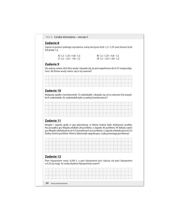 CZY JUŻ UMIEM? Testy z matematyki dla klas IV-VI szkoły podstawowej