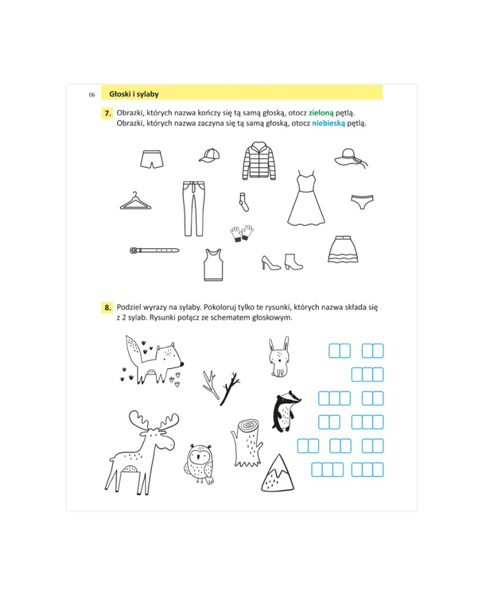 ĆWICZENIA słownikowe, ortograficzne i gramatyczne | klasa 1