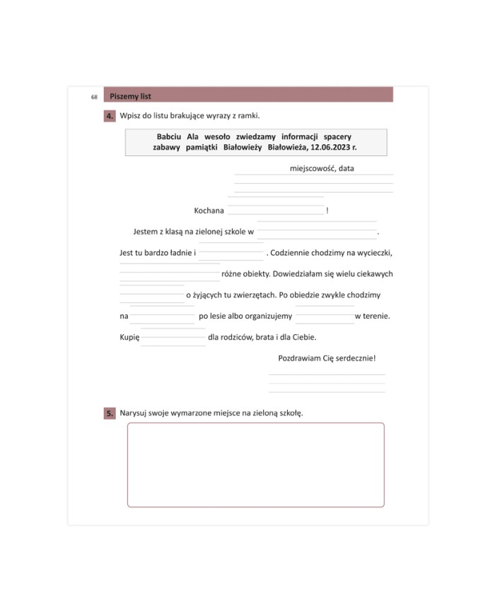 ĆWICZENIA słownikowe, ortograficzne i gramatyczne | klasa 1