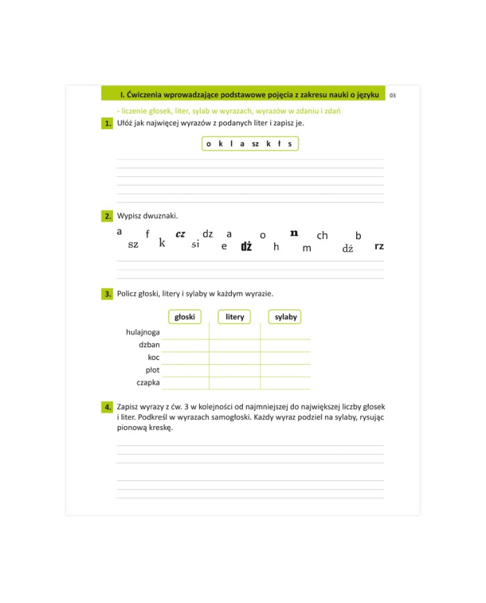ĆWICZENIA słownikowe, ortograficzne i gramatyczne|klasa 2