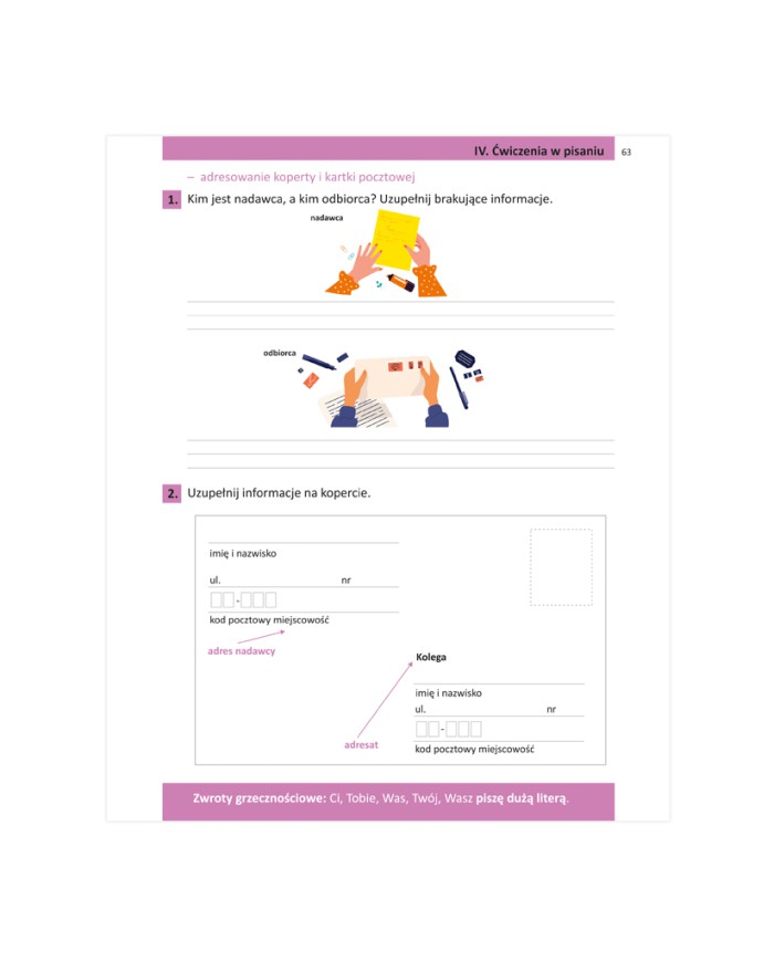 ĆWICZENIA słownikowe, ortograficzne i gramatyczne|klasa 2