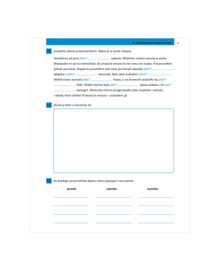 ĆWICZENIA słownikowe, ortograficzne i gramatyczne | klasa 3