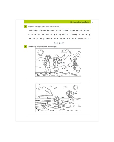 ĆWICZENIA słownikowe, ortograficzne i gramatyczne | klasa 3 ĆWICZENIA słownikowe, ortograficzne i gramatyczne | klasa 3