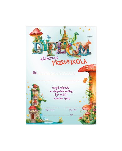 DYPLOM ukończenia PRZEDSZKOLA new