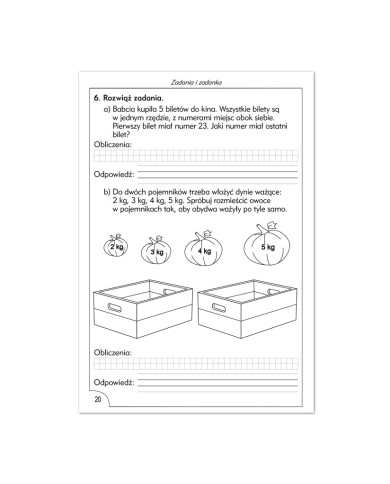 Matematyka na szóstkę – zbiór zadań dla klasy I Matematyka na szóstkę – zbiór zadań dla klasy I