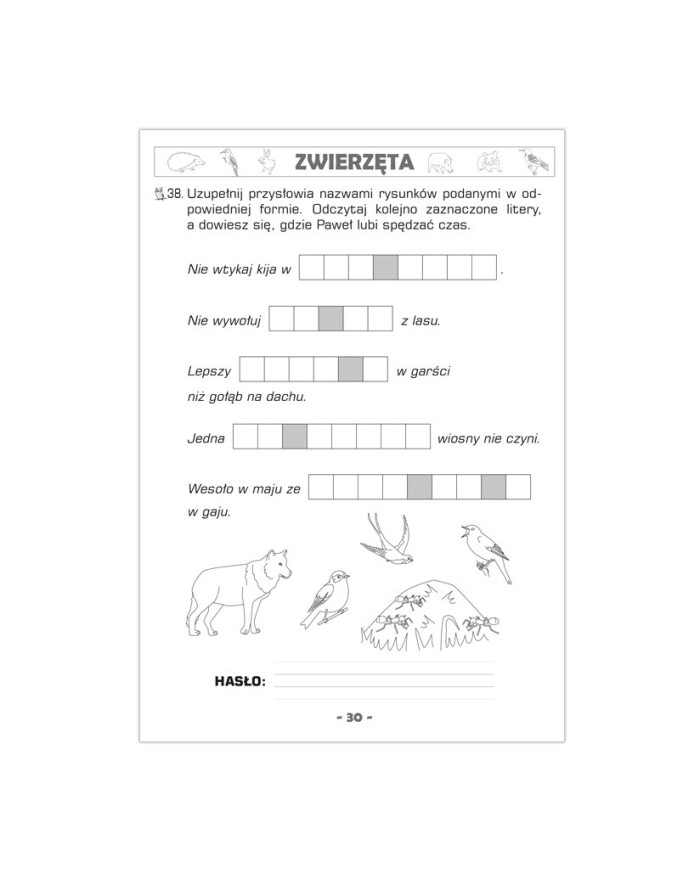 Bawię się słowami     Ćwiczenia językowe     klasa 2